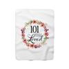 101st Birthday Gifts for Women - 101 Years Loved - 101 Year Old Present for Her for Couch Bed Sofa Colorful Cute Design - Sherpa Fleece Throw Blanket 50x60 view 2