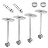 Juvielich Closet Rod Flange Holder 25mm Closet Pole Sockets for Ceiling Wardrobe Bracket Shower Curtain Rod Flange Socket 4PCS view 1