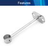 Juvielich Closet Rod Flange Holder 25mm Closet Pole Sockets for Ceiling Wardrobe Bracket Shower Curtain Rod Flange Socket 4PCS view 3