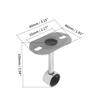 Juvielich Closet Rod Flange Holder Closet Pole Sockets for Ceiling Wardrobe Bracket Shower Curtain Rod Flange Socket 25mm 2PCS view 2
