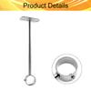 Juvielich 32mm Ceiling Mount Bracket Wardrobe Rod Lever Support Holder Pipe Curtain Rod Flange Socket 2PCS view 3