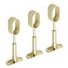 Juvielich Closet Rod Flange Holder Closet Pole Sockets for Ceiling Wardrobe Bracket Shower Curtain Rod Flange Socket 16x30mm 6PCS view 1