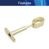 Juvielich Closet Rod Flange Holder Closet Pole Sockets for Ceiling Wardrobe Bracket Shower Curtain Rod Flange Socket 16x30mm 6PCS view 3