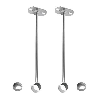 Juvielich Closet Rod Flange Holder 2PCS Closet Pole Sockets for Ceiling Wardrobe Bracket Shower Curtain Rod Flange Socket 25mm