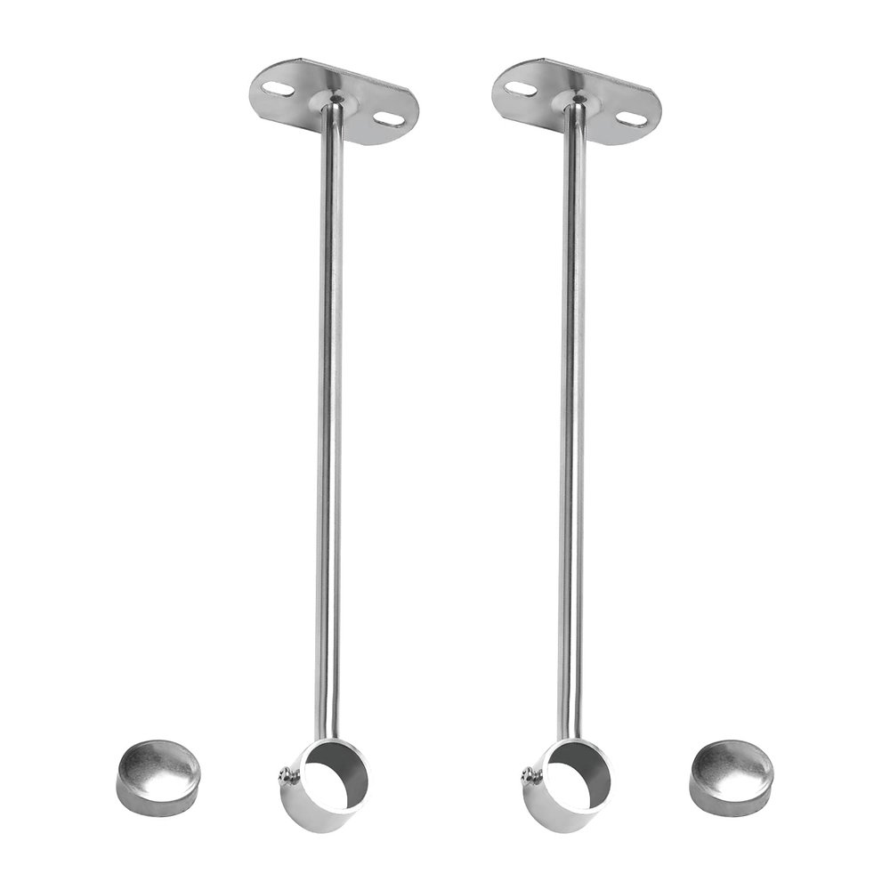 Juvielich Closet Rod Flange Holder 2PCS Closet Pole Sockets for Ceiling Wardrobe Bracket Shower Curtain Rod Flange Socket 25mm