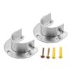 Juvielich Stainless Steel Rod Socket Closet Pole Sockets U-Shaped Open Type Socket Bracket for Shower Rod Holder Closet Bar Bracket Closet Pole Socket 32mm 2PCS view 1