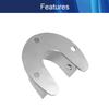 Juvielich Stainless Steel Rod Socket Closet Pole Sockets U-Shaped Open Type Socket Bracket for Shower Rod Holder Closet Bar Bracket Closet Pole Socket 32mm 2PCS view 3