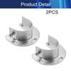 Juvielich Stainless Steel Rod Socket Closet Pole Sockets U-Shaped Open Type Socket Bracket for Shower Rod Holder Closet Bar Bracket Closet Pole Socket 32mm 2PCS view 4