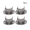 Juvielich Stainless Steel Rod Socket Pole Sockets U-Shaped Open Type Socket Bracket for Shower Rod Holder Closet Bar Bracket Closet Pole Socket 25mm 4PCS view 3
