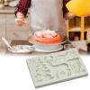 Cake Fondant Mold, Cake Decor Mold Non-Stick Safe Silicon Christmas Elk Elements Cake Molds for Baking Grey 4.61" x 2.87" x 0.39" view 3