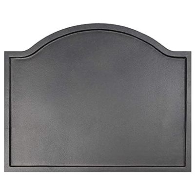 Oakestry Large Plain Design Classic Fireback with Cast Iron with Matte Black Finish, Decorative Fireback Stylish Design,22.5 x 0.25 x 17.75 inches
