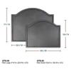 Oakestry Large Plain Design Classic Fireback with Cast Iron with Matte Black Finish, Decorative Fireback Stylish Design,22.5 x 0.25 x 17.75 inches view 3