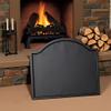 Oakestry Large Plain Design Classic Fireback with Cast Iron with Matte Black Finish, Decorative Fireback Stylish Design,22.5 x 0.25 x 17.75 inches view 4
