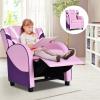 HONEY JOY Kids Recliner, Youth Gaming Reclining Chair w/Side Pocket, Ergonomic Headrest & Footrest, Upholstered Leather Lounge Chair for Boys Girls, Manual Adjustable Single Sofa Chair for Living Room view 2