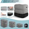 JefDiee Inflatable Foot Rest Pillow, Kids Airplane Bed, Adjustable 3 Layers Height Leg Rest Pillow, Airplane Travel Essentials Great for Office, Home, Trains, Cars view 4