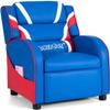 HONEY JOY Kids Recliner, Youth Gaming Reclining Chair w/Side Pocket, Ergonomic Headrest & Footrest, Upholstered Leather Lounge Chair for Boys Girls, Manual Adjustable Single Sofa Chair for Living Room view 1