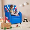 HONEY JOY Kids Recliner, Youth Gaming Reclining Chair w/Side Pocket, Ergonomic Headrest & Footrest, Upholstered Leather Lounge Chair for Boys Girls, Manual Adjustable Single Sofa Chair for Living Room view 2
