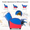 HONEY JOY Kids Recliner, Youth Gaming Reclining Chair w/Side Pocket, Ergonomic Headrest & Footrest, Upholstered Leather Lounge Chair for Boys Girls, Manual Adjustable Single Sofa Chair for Living Room view 4