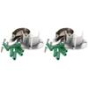 Juvielich Stainless Steel Rod Socket Closet Pole Sockets U-Shaped Open Type Socket Bracket for Shower Rod Holder Closet Bar Bracket Closet Pole Socket 32mm 4PCS view 1