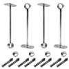 Juvielich Closet Rod Flange Holder 25mm Closet Pole Sockets for Ceiling Wardrobe Bracket Shower Curtain Rod Flange Socket 4PCS view 1