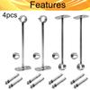 Juvielich Closet Rod Flange Holder 25mm Closet Pole Sockets for Ceiling Wardrobe Bracket Shower Curtain Rod Flange Socket 4PCS view 4