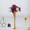 10 Pcs Tabletop Decoration Centerpiece, 14.4in Metal Wedding Flowers Small Gold Vase, Christmas Anniversary Birthday Party Home Decoration Flower Arrangement view 2