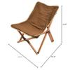 Camping Chair, Outdoor Chair Wood Chair, Foldable, Compact, Storage Bag Included view 3