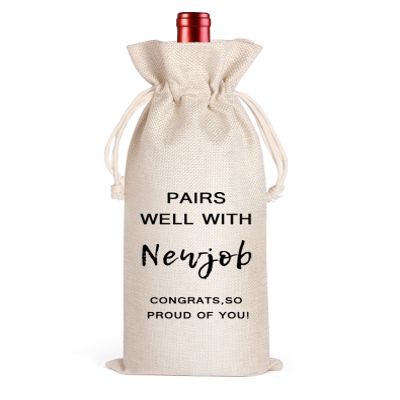 LANBAIHE NEW JOB Wine Bag, Gifts for Husband, Wife,Son, Daughter, Colleague, Superior and Neighbor,Wine Bag for new job