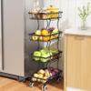 SAYZH Fruit Basket Kitchen Pantry Organizers and Storage - 4 Tier Stackable Metal Wire Basket Stand for Fruit Vegetable Snacks Jars Bins Containers Organization(Black, 4 Tiers) view 1