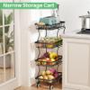 SAYZH Fruit Basket Kitchen Pantry Organizers and Storage - 4 Tier Stackable Metal Wire Basket Stand for Fruit Vegetable Snacks Jars Bins Containers Organization(Black, 4 Tiers) view 3