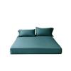 mixinni 4 Piece Queen Size Peacock Blue Bedding Sheet Set (1 Fitted Sheet, 1 Flat Sheet + 2 Pillowcases) view 3