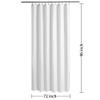 ALYVIA SPRING Extra Long Fabric Shower Curtain Liner Waterproof - 72" x 96", Soft & Lightweight X-Long Shower Curtain with Magnets, Machine Washable - 72x96, White view 2