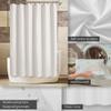ALYVIA SPRING Extra Long Fabric Shower Curtain Liner Waterproof - 72" x 96", Soft & Lightweight X-Long Shower Curtain with Magnets, Machine Washable - 72x96, White view 4