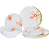 Aprocal Tempered Glass 18-pc Table Set "SWEET IMPRESSION", Elegant Dining Table Set For 6 view 1