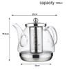 QPZK Green Borosilicate Glass Teapot, 1000ml, Induction Cooker Compatible, Multi-Function Tea Kettle with Stainless Steel Inner Filter view 4
