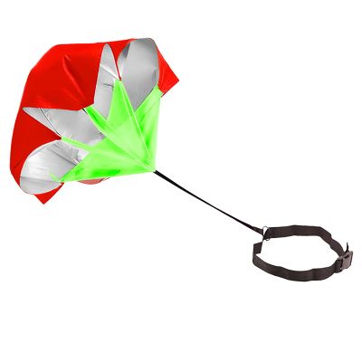 Resistance Parachute Running Umbrella, Speed Training Resistance Parachute with Adjustable Belt, Sprint Training Chute, for Explosive Power Training(Color:Red)