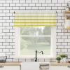 Double Love Valance Curtains for Bedroom/Bathroom Window,Rod Pocket Window Valance Tiers Small Window Curtain Drape Window Panel Treatment,Summer Ombre Yellow Abstract Yellow Geometric Stripe 54x18 view 4