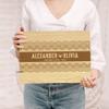 Darling Souvenir Personalized Engraved Laser Cut Wedding Guest Book Wooden Cover Sign-in Book Registry Guestbook Scrapbook-2W view 1