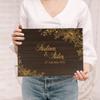 Darling Souvenir Personalized Engraved Laser Cut Wedding Guest Book Wooden Cover Sign-in Book Registry Guestbook Scrapbook-4Y view 1
