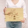 Darling Souvenir Personalized Engraved Laser Cut Wedding Guest Book Wooden Cover Sign-in Book Registry Guestbook Scrapbook-R3 view 1