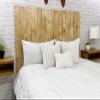 Barn Walls Boho Whitewash Headboard, Colorwash Solid Wood Headboard, Leans and Sticks on Wall, Smooth Finish, Anti-Shake, Rattle Free, Full Size view 1