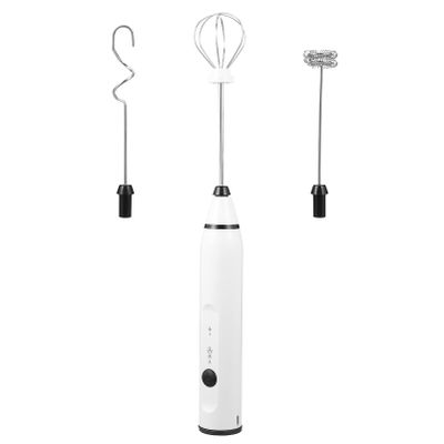 MILISTEN 1 Set electric mixer Mini Electric Stirring Rod whisk for coffee milk frothers dough mixer machine Handheld white Stainless steel charging mode baby tumbler