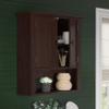 RiverRidge Hayward Two-Door Over The Toilet Storage Cabinet Dark Woodgrain - Stylish Medicine Cabinet and Bathroom Wall Cabinet view 2