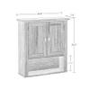 RiverRidge Hayward Two-Door Over The Toilet Storage Cabinet Dark Woodgrain - Stylish Medicine Cabinet and Bathroom Wall Cabinet view 3