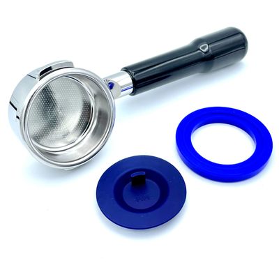 58mm Bottomless Portafilter for Breville Barista Expresso 900 Series Model 900, 920, 980, 990 bundle with 2 Cup Single Wall Basket, Gasket and Cleaning Disc