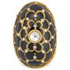 Splendid Faberge Style Black Music Box/Jewelry Box with Sparkling Crystals Playing Bolero view 4