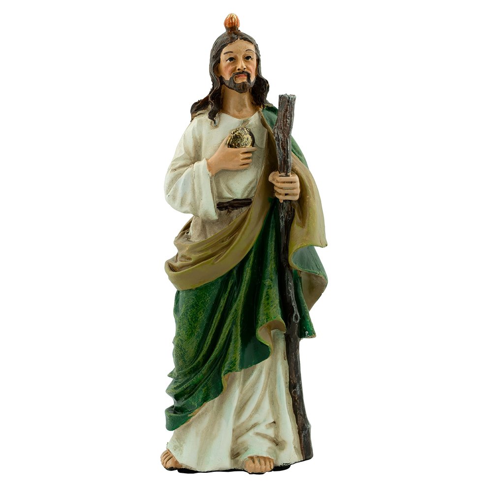 6" Tall Painted Jude Statue | Patron Saint of Desperate Causes | Great Catholic Gift for First Communion or Confirmation | Classic Christian Home Decor