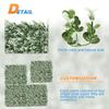 TANG 20"x20"-25PC Artificial Greenery Boxwood Panels Grass Wall Panel, Faux Privacy Fence Ivy Screens Backdrop Fake Hedge for Indoor Outdoor Wedding Dcor, Green White Buxus Boxwood view 3