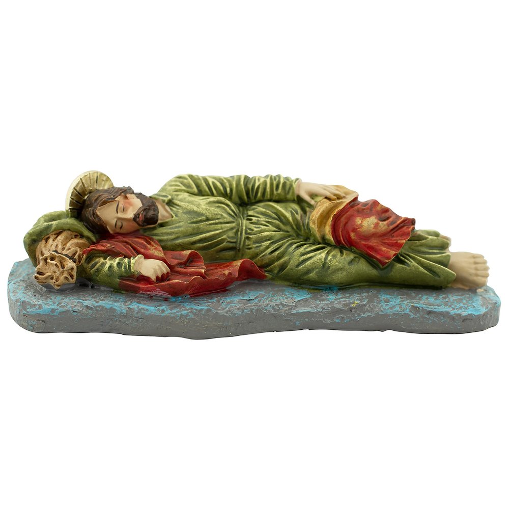 6" Long Painted Saint Joseph Statue | Patron Saint of Fathers, Families, and The Universal Church | Great Catholic Gift for First Communion or Confirmation | Classic Christian Home Decor