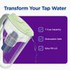PUR 7-Cup Water Pitcher, 1 Genuine Filter, Cleaner, Great-tasting Water, Dishwasher Safe, Powerful, Faster Filtration, LockFit Cap Design - Lime view 2